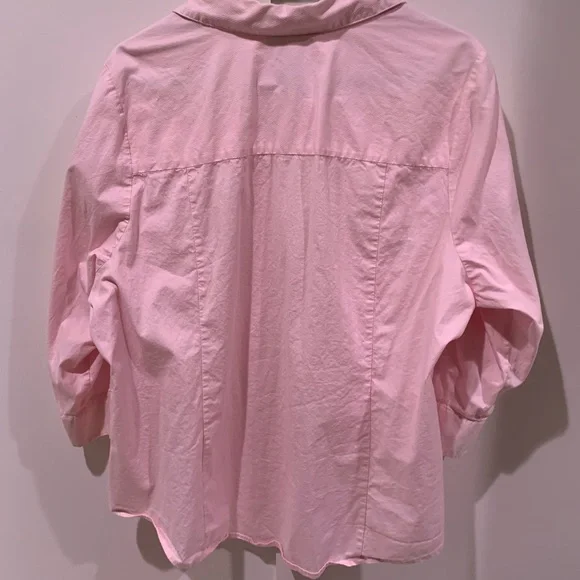 Pink cotton Lane Bryant blouse 2X - Picture 3 of 3
